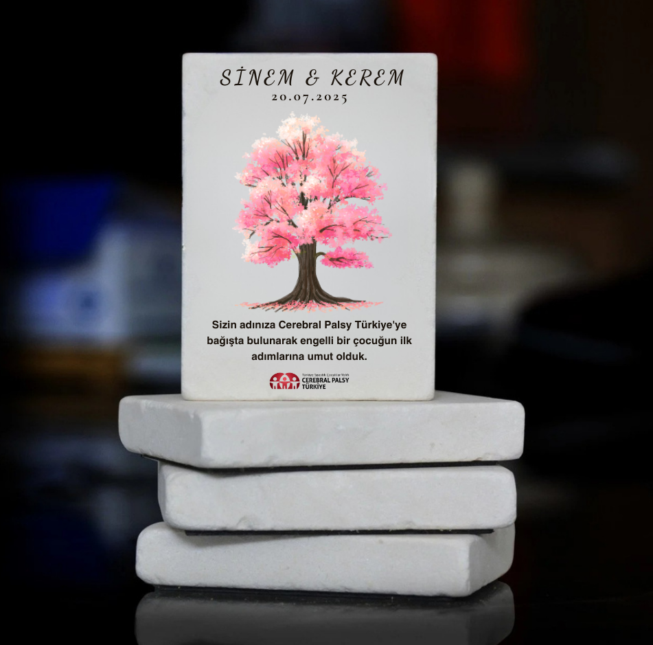 Türkiye Spastik Çocuklar Vakfı - Geç Sakura Taş Magnet