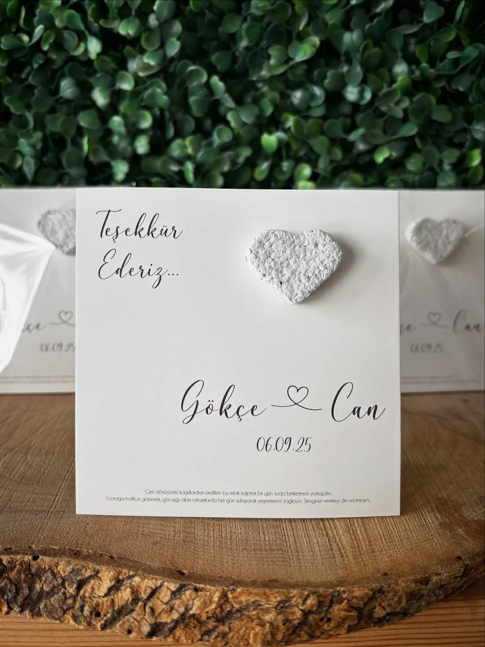 Plantamila - Beyaz Kalpli El Yazılı Tohum Kartı