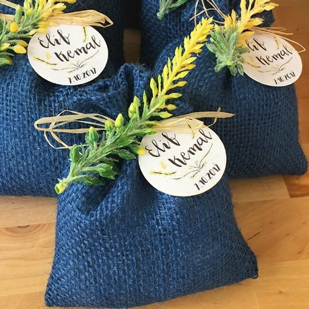 Cutie Fingers - Lacivert Jüt Lavanta Kesesi