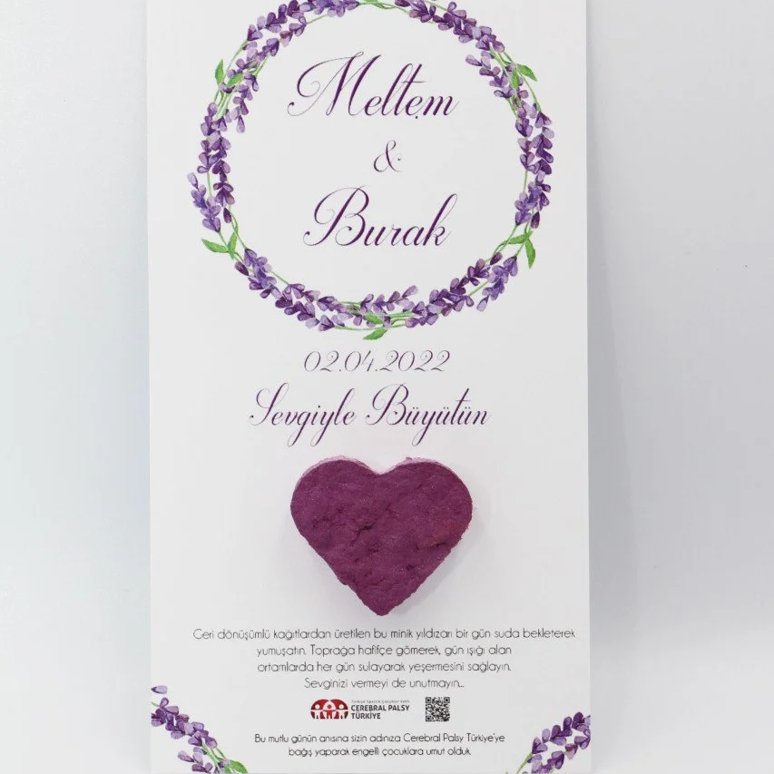 Türkiye Spastik Çocuklar Vakfı - Mor Kalpli Tohum Kartı