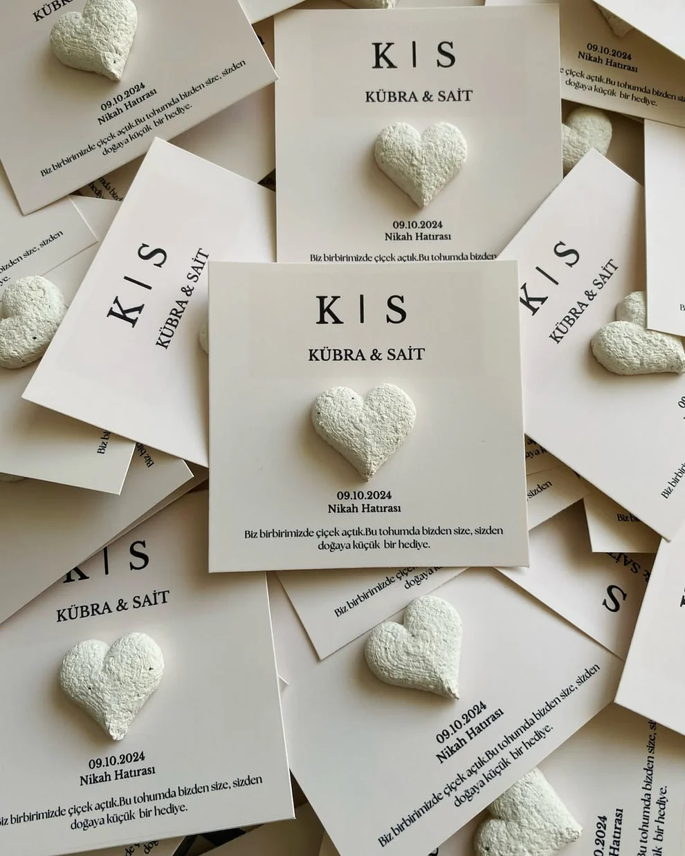 My Design - Beyaz Kalpli Sade Tohum Kartı