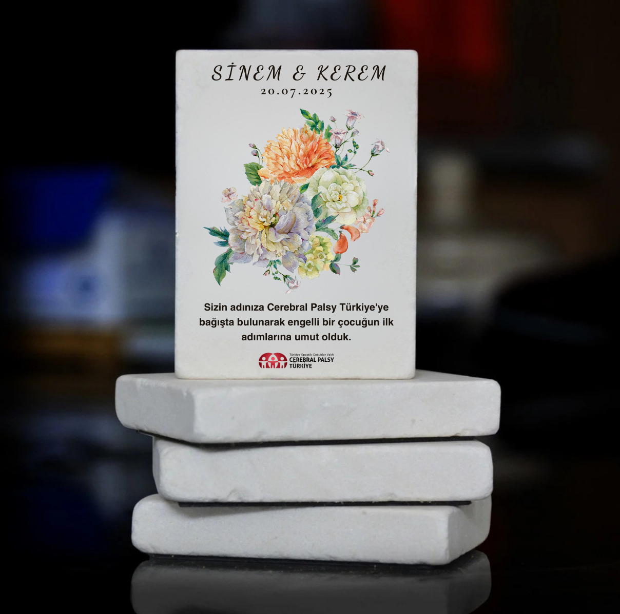 Türkiye Spastik Çocuklar Vakfı - Kır Çiçekleri Taş Magnet