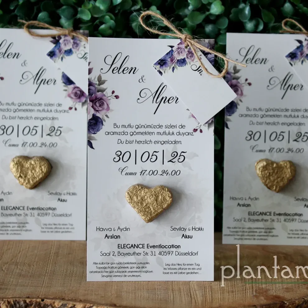 Plantamila - Gold Kalp Detaylı Tohum Kartı