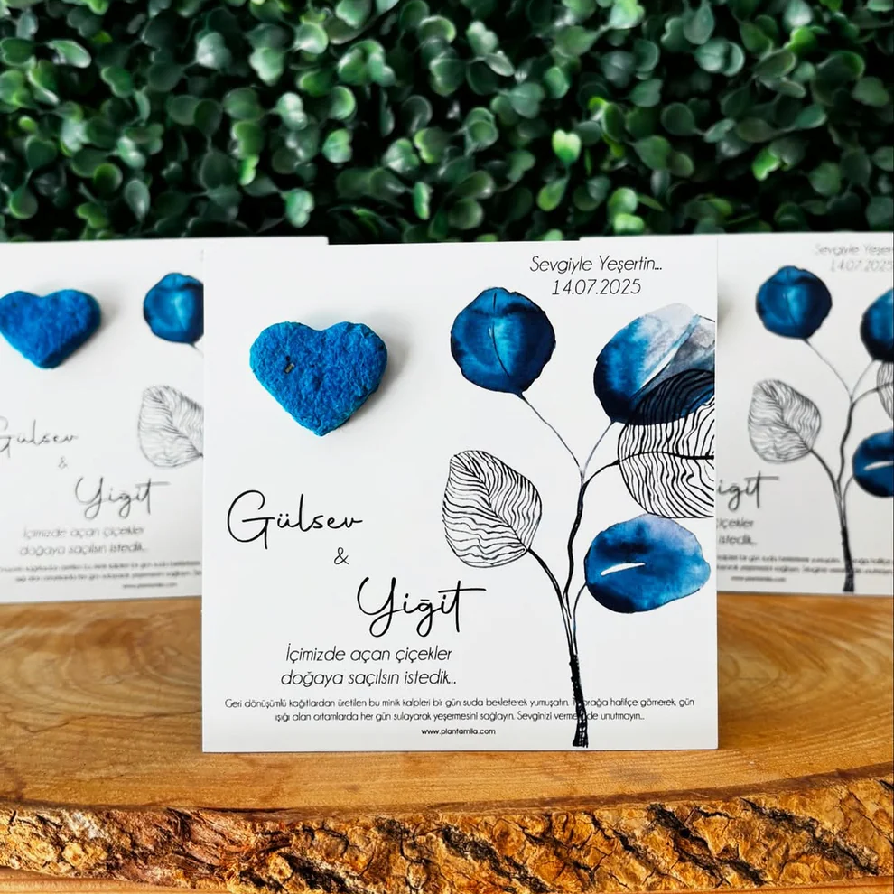 Plantamila - Mavi Kalpli Tohum Kartı