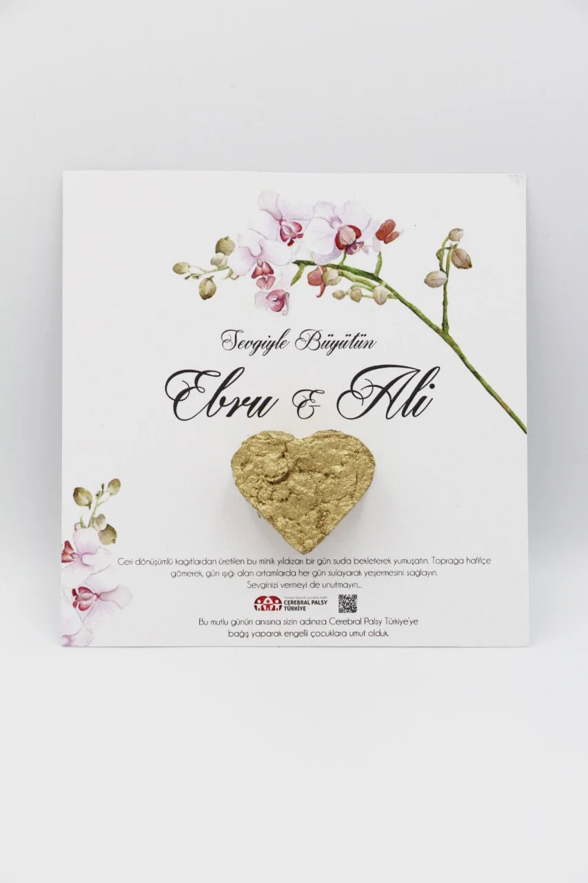 Türkiye Spastik Çocuklar Vakfı - Çiçek Dalı Gold Kalpli Tohum Kartı