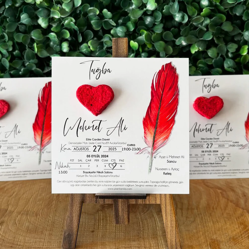 Plantamila - Kırmızı Kuş Tüyü Tohum Kartı