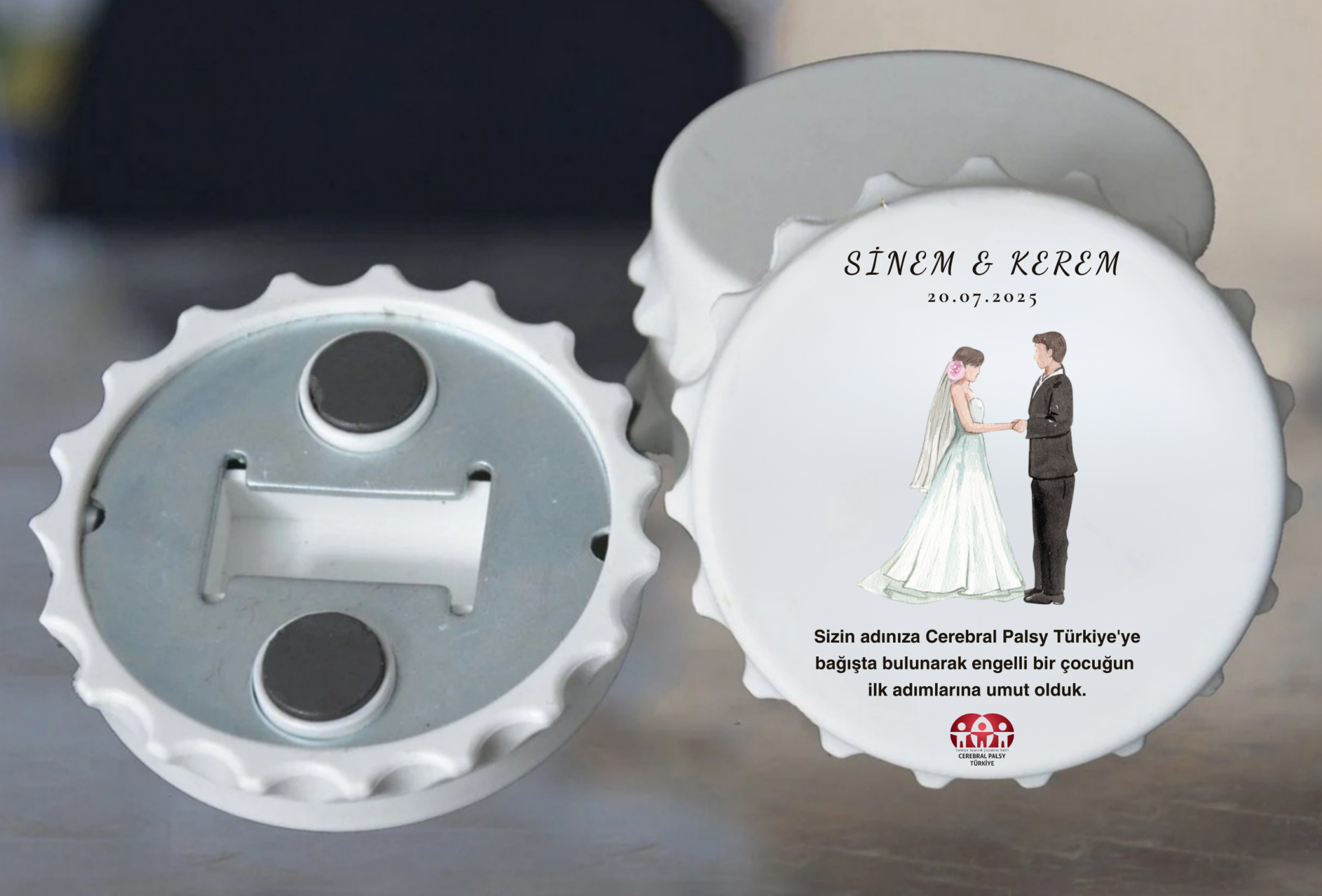 Türkiye Spastik Çocuklar Vakfı - Nikah Desenli Açacak Magnet