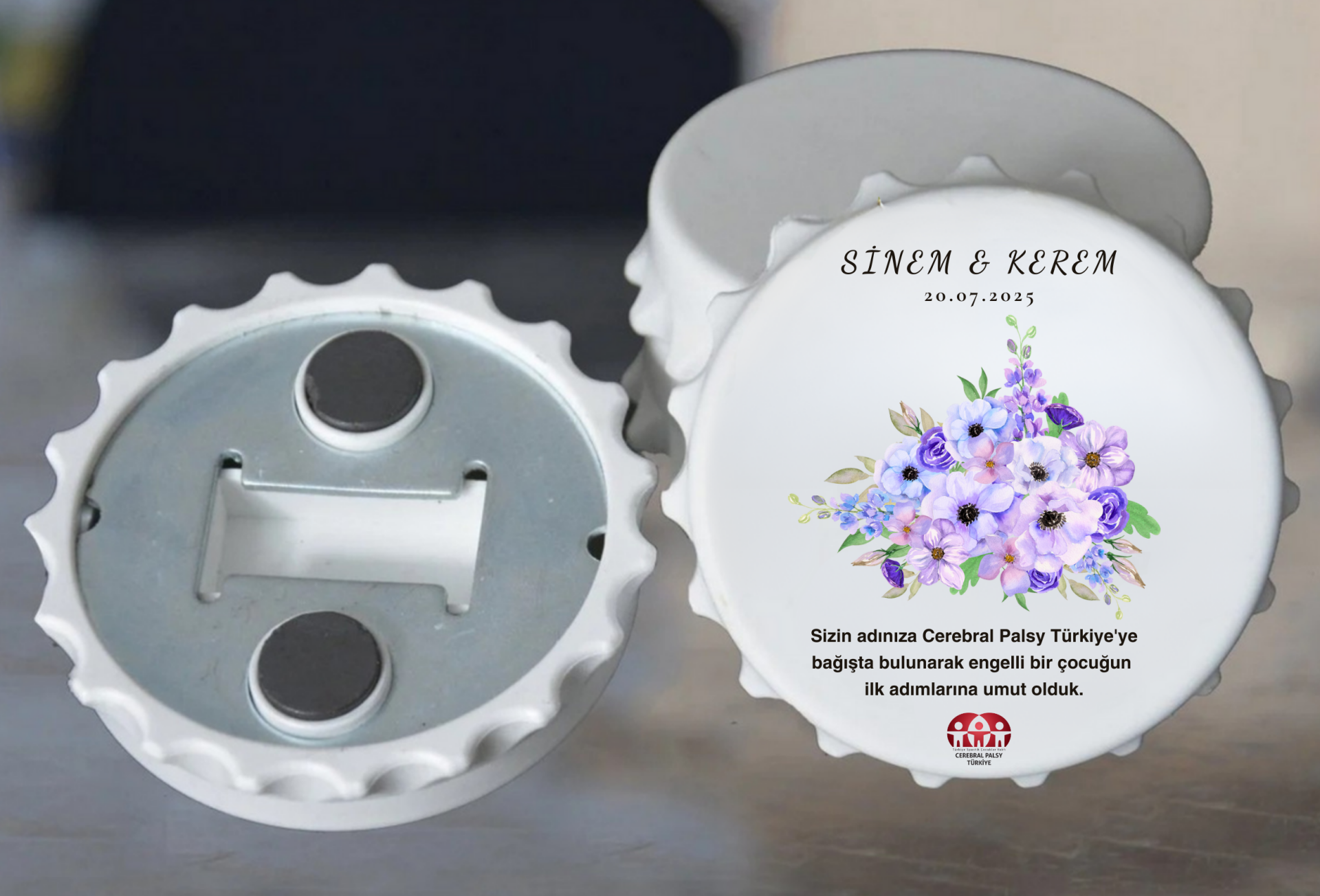 Türkiye Spastik Çocuklar Vakfı - Lila Çiçekli Açacak Magnet