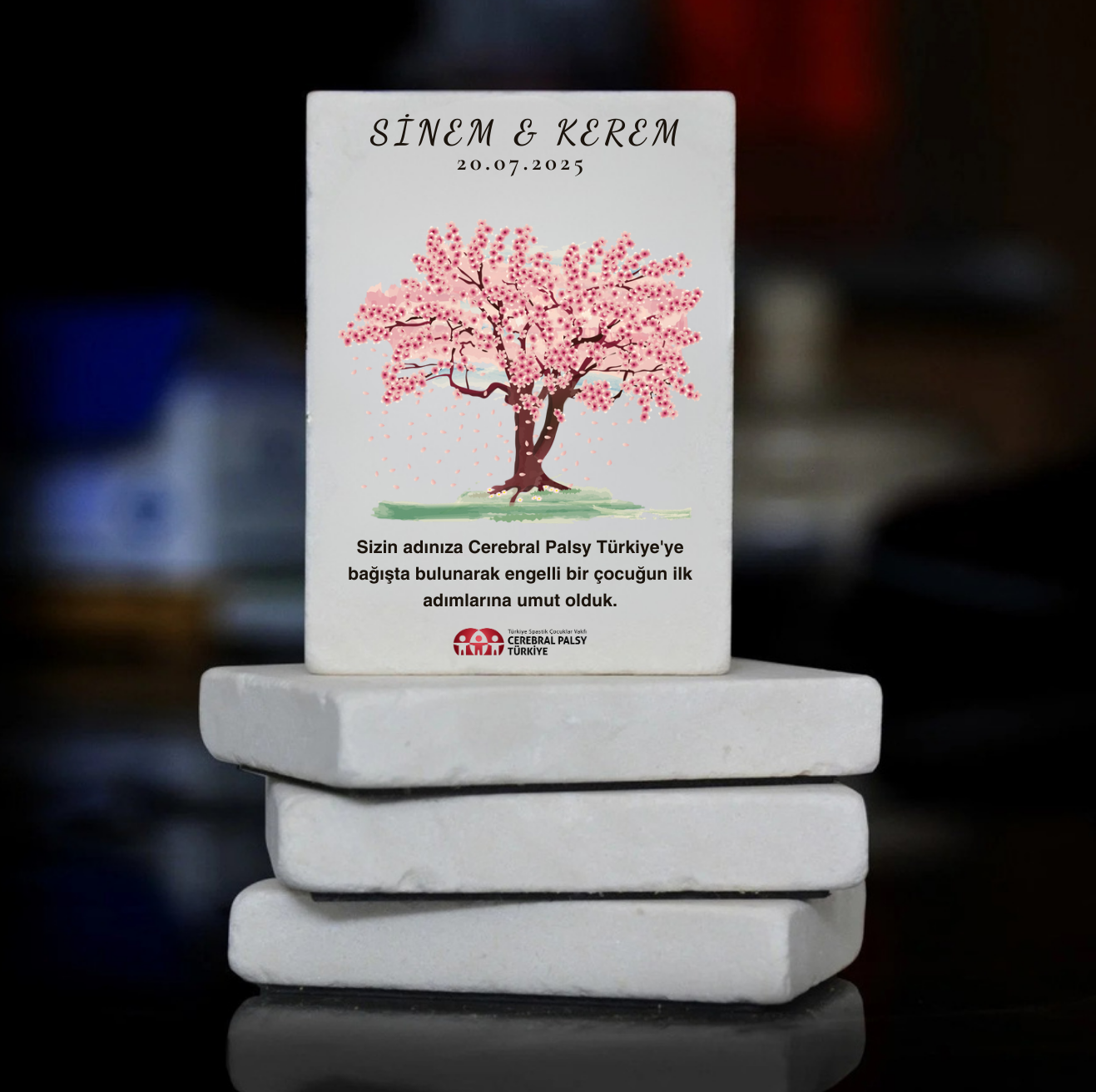 Türkiye Spastik Çocuklar Vakfı - Erken Sakura Taş Magnet