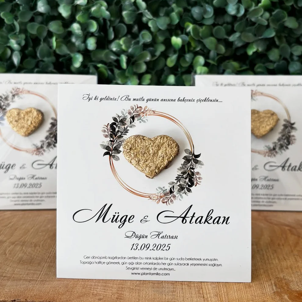 Plantamila - Gold Çiçek Halkalı Tohum Kartı