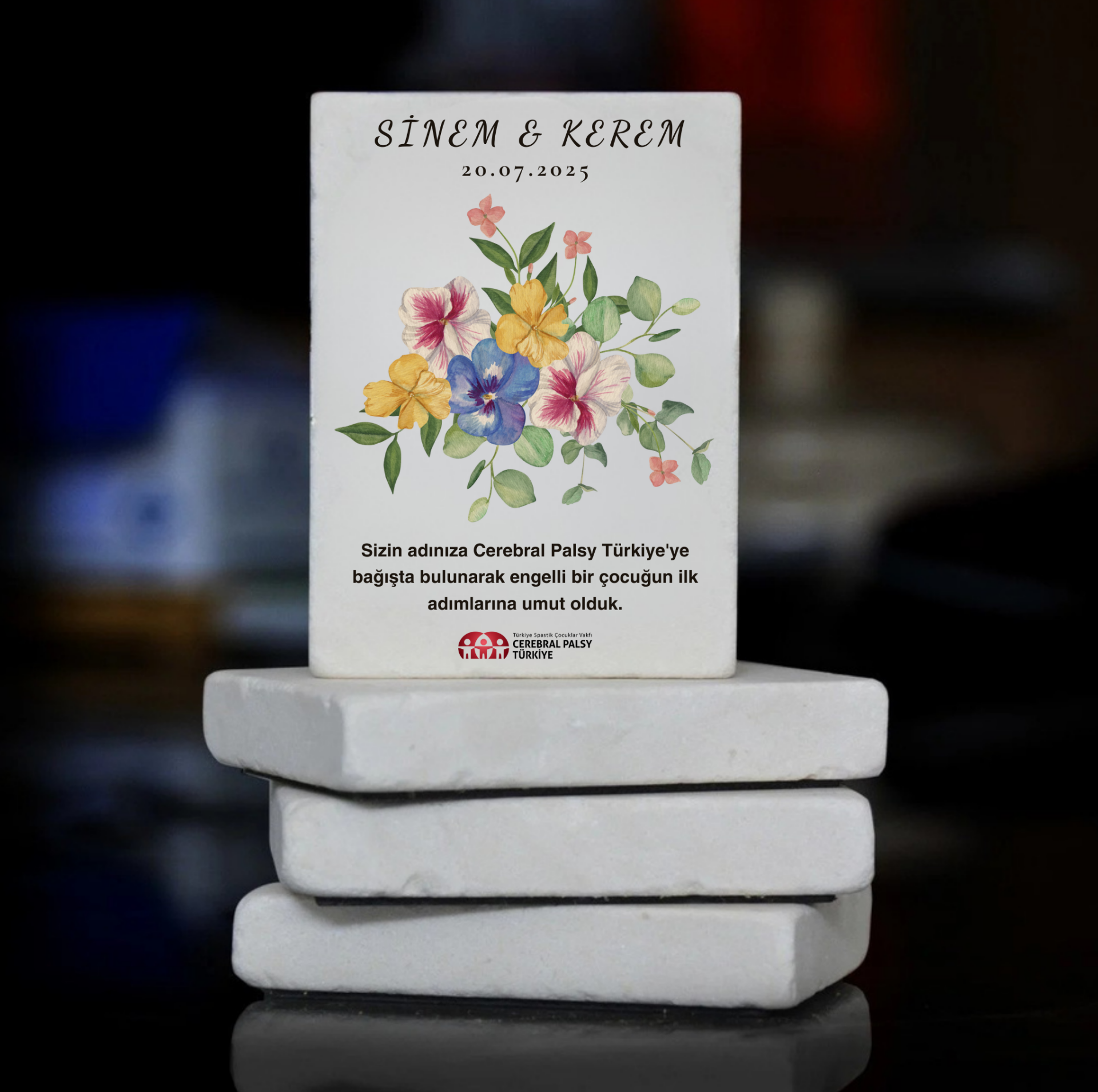 Türkiye Spastik Çocuklar Vakfı - Orman Çiçekleri Taş Magnet