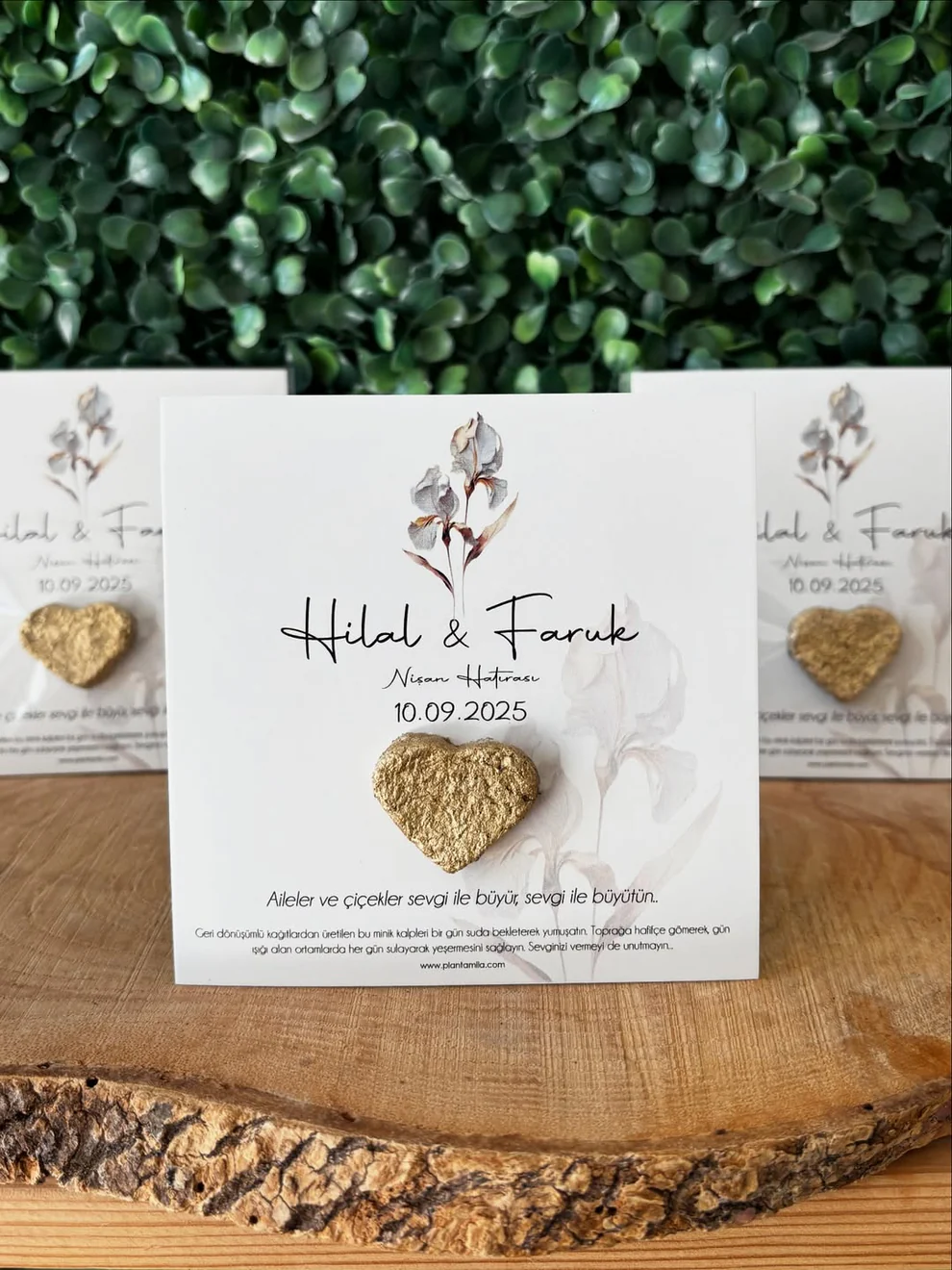 Plantamila - Gold Kalpli Vintage Tasarım Tohum Kartı