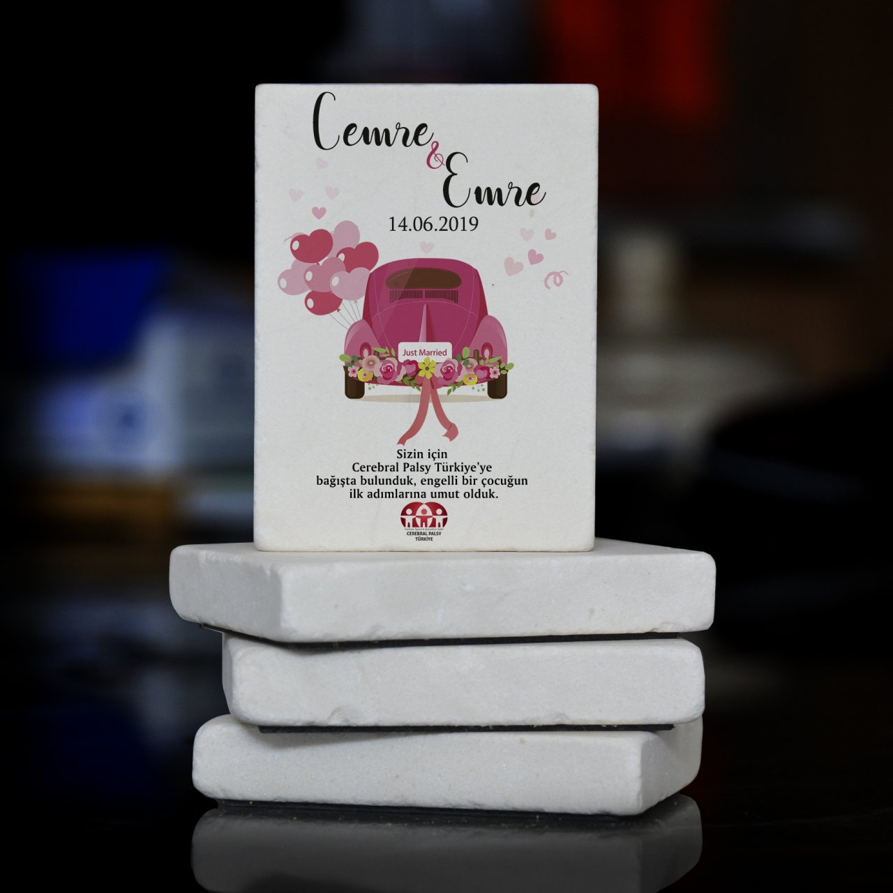 Türkiye Spastik Çocuklar Vakfı - Gelin Arabası Taş Magnet