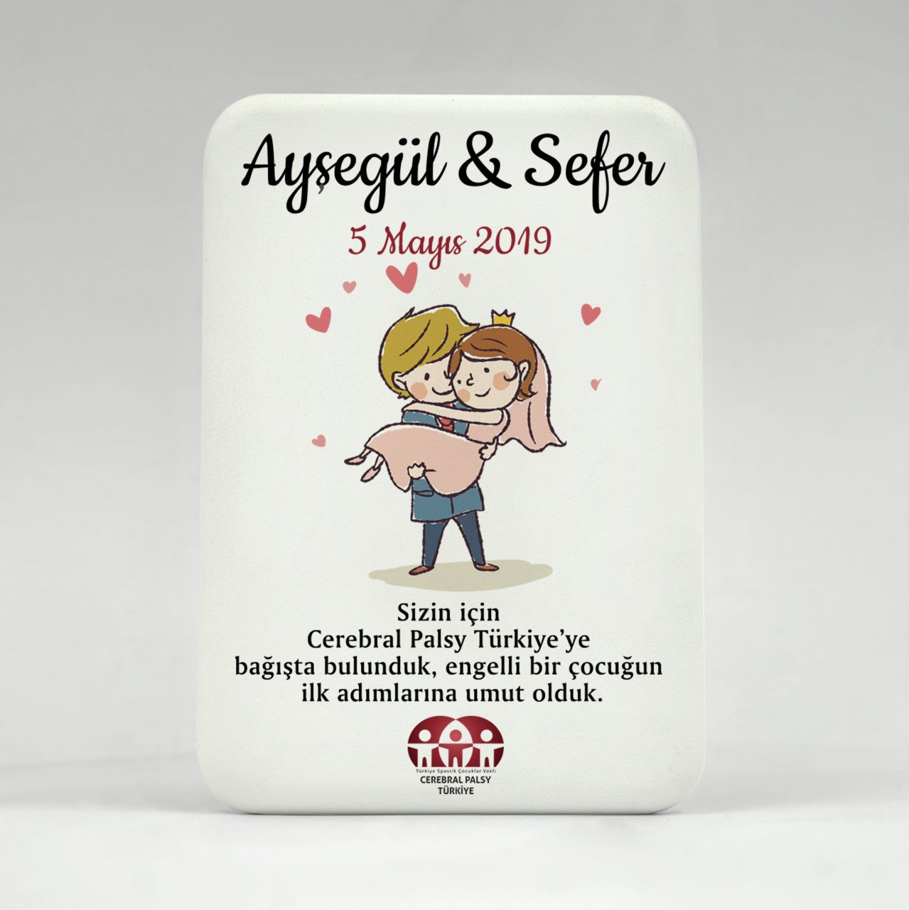 Türkiye Spastik Çocuklar Vakfı - Gelin Damat Detaylı Plastik Magnet