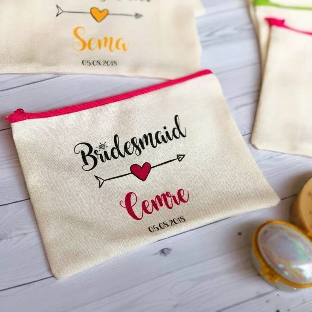 Cutie Fingers - İsimli Bridesmaid Mini Çanta
