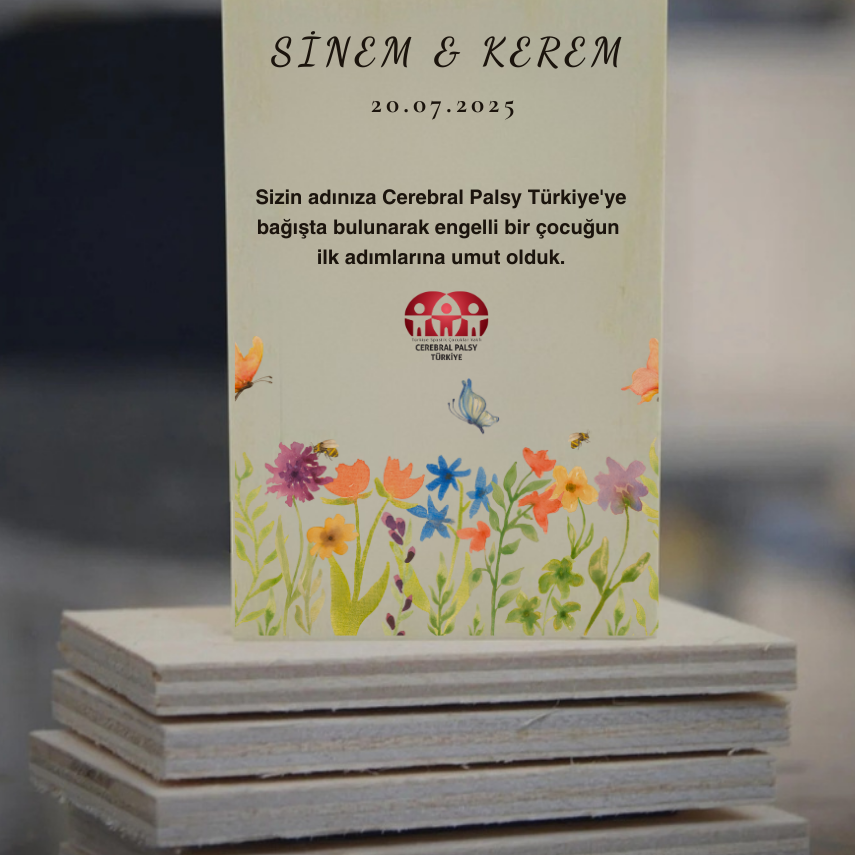 Türkiye Spastik Çocuklar Vakfı - Doğa Çiçekleri Ahşap Magnet