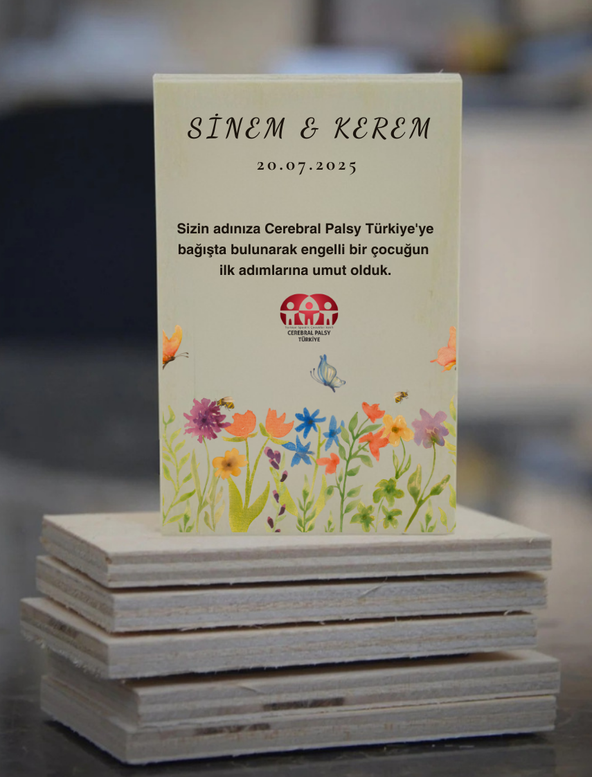 Türkiye Spastik Çocuklar Vakfı - Doğa Çiçekleri Ahşap Magnet