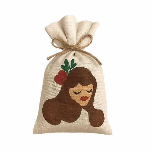 NAHIL - Kahverengi Saçlı Kız Desenli Lavanta Kesesi