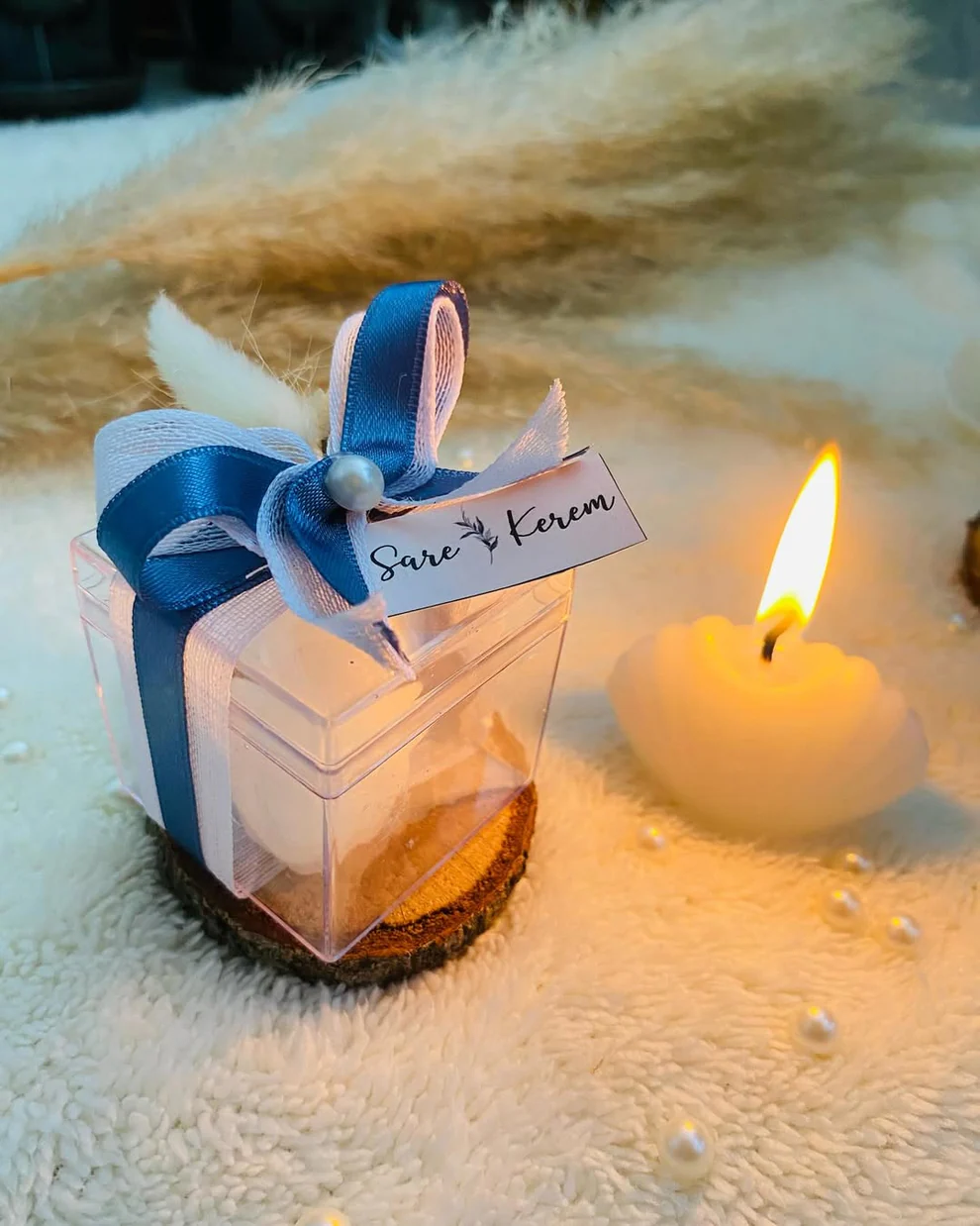 My Design - Kare Kutulu İstiridye Mum