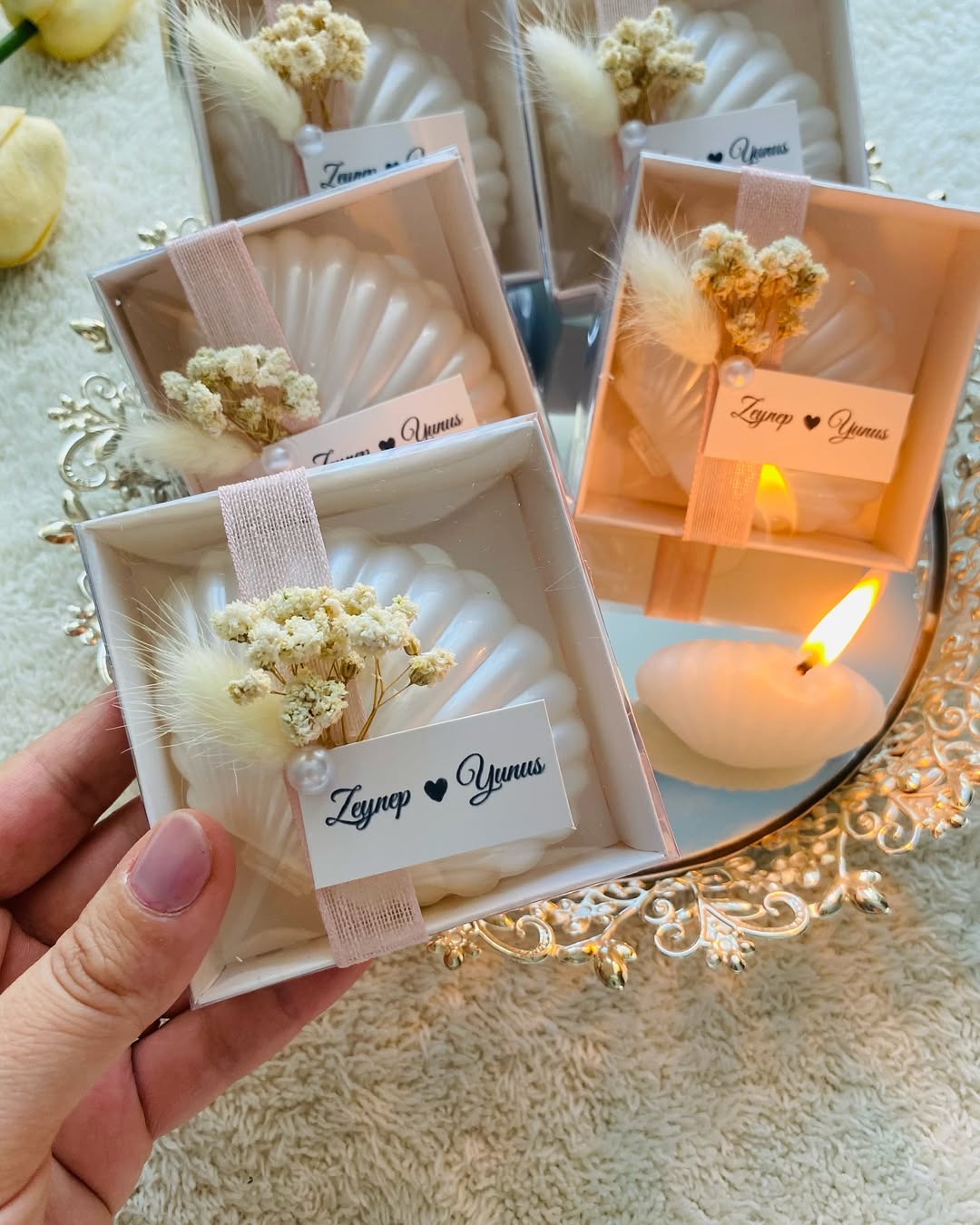 My Design - Kutulu Deniz Kabuğu Mum