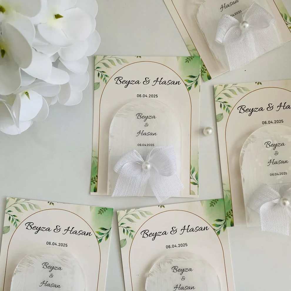 My Design - Şeffaf Kurdeleli Pleksi Magnet