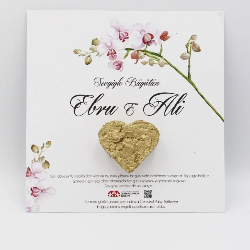 Türkiye Spastik Çocuklar Vakfı - Çiçek Dalı Gold Kalpli Tohum Kartı