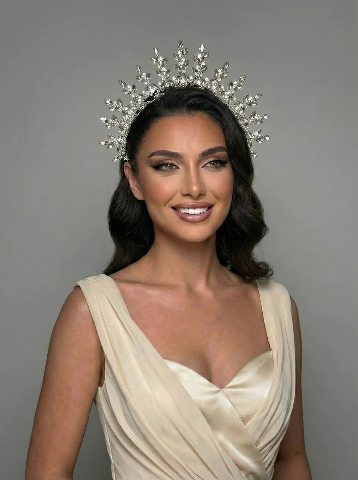 Gelinaksesuari - Işıltılı Kristal Gelin Tacı | 6115