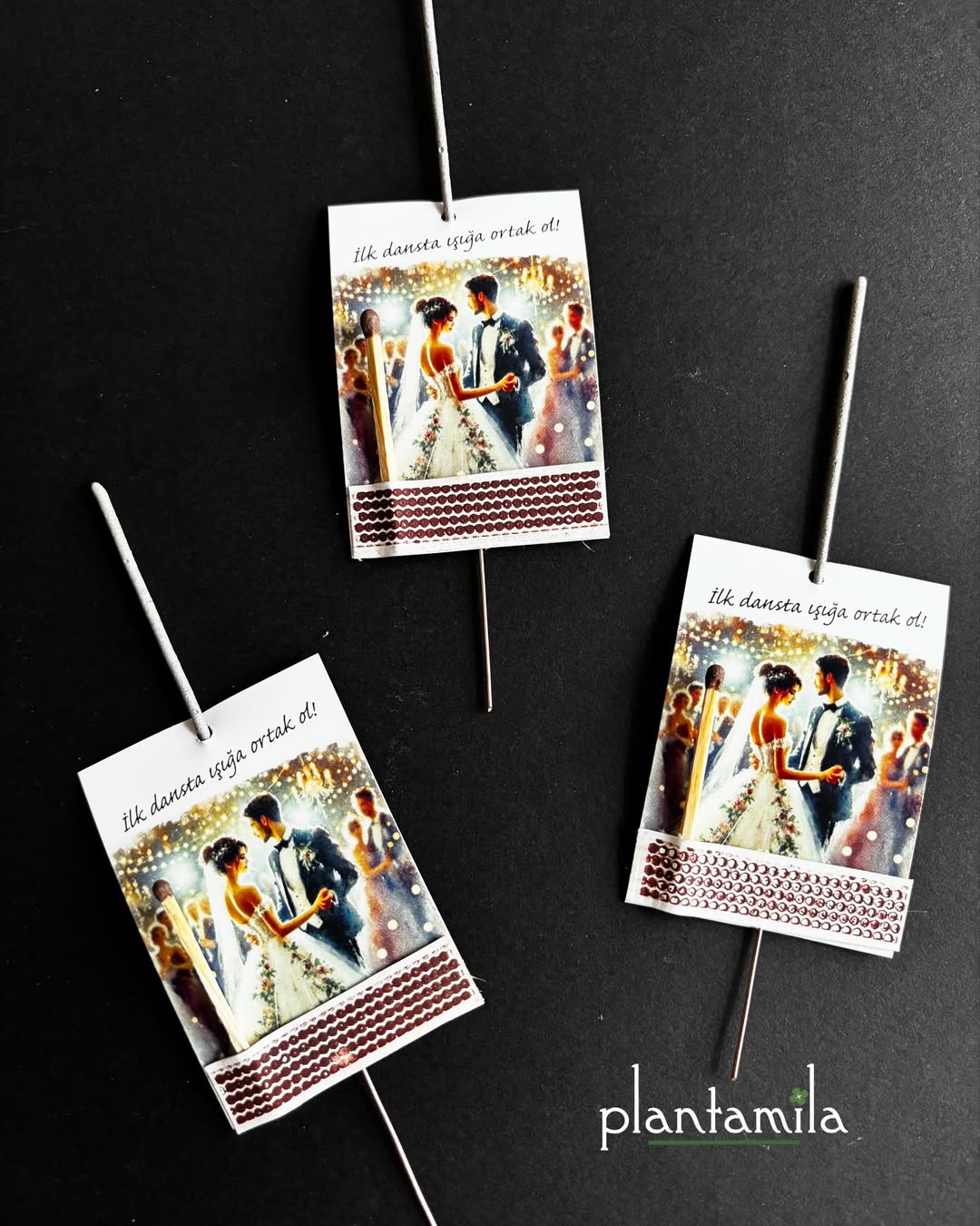 Plantamila - Kart ve Kibritli İlk Dans Düğün Giriş Maytapı