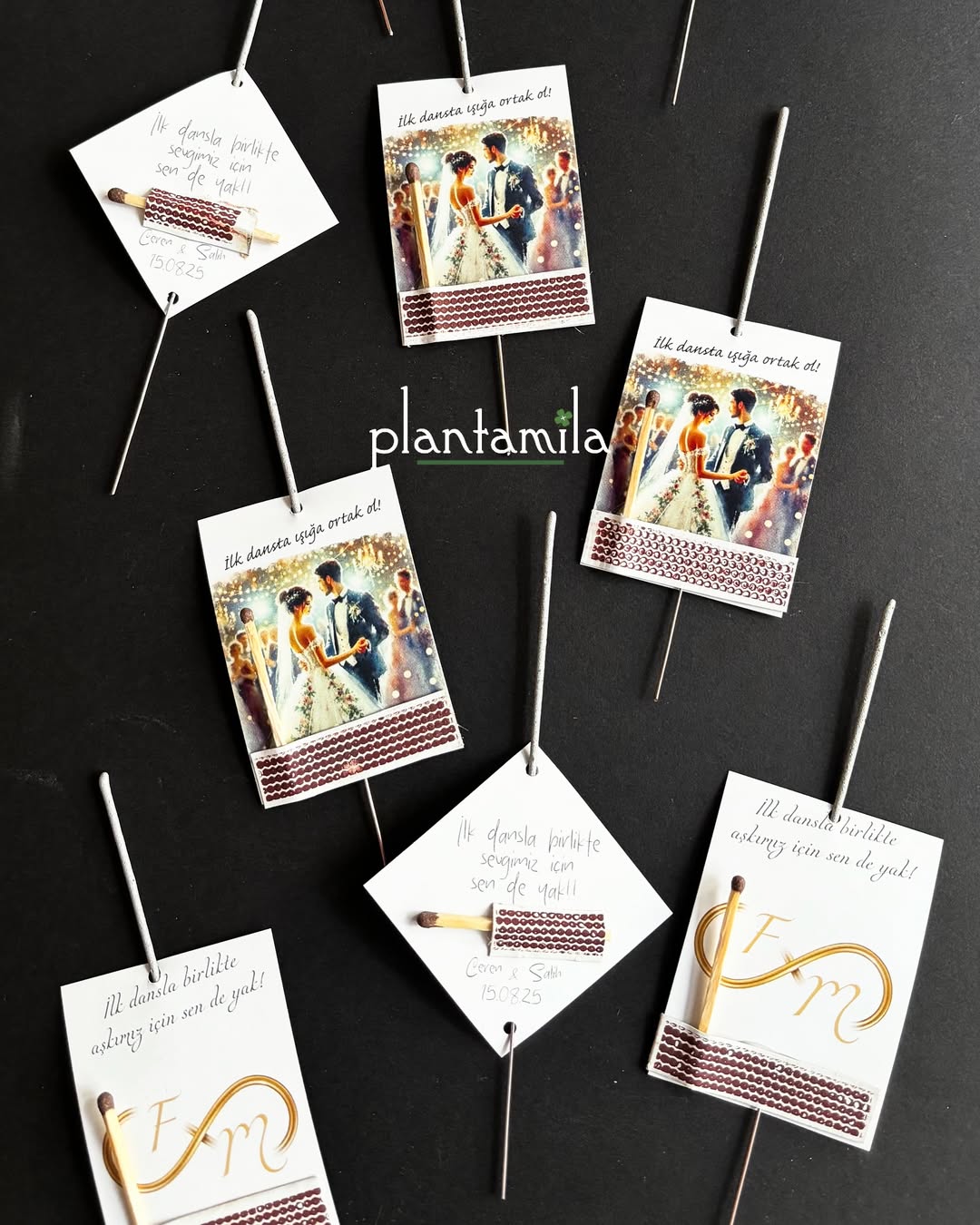 Plantamila - Kart ve Kibritli İlk Dans Düğün Giriş Maytapı