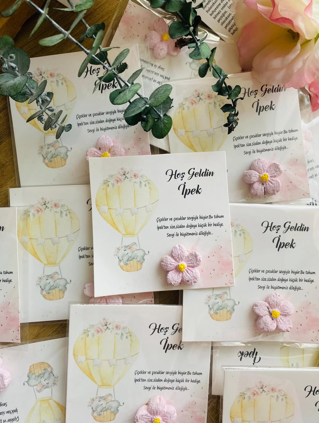 My Design - Çiçek Tohum Bombalı Yenidoğan Tohum Kartı