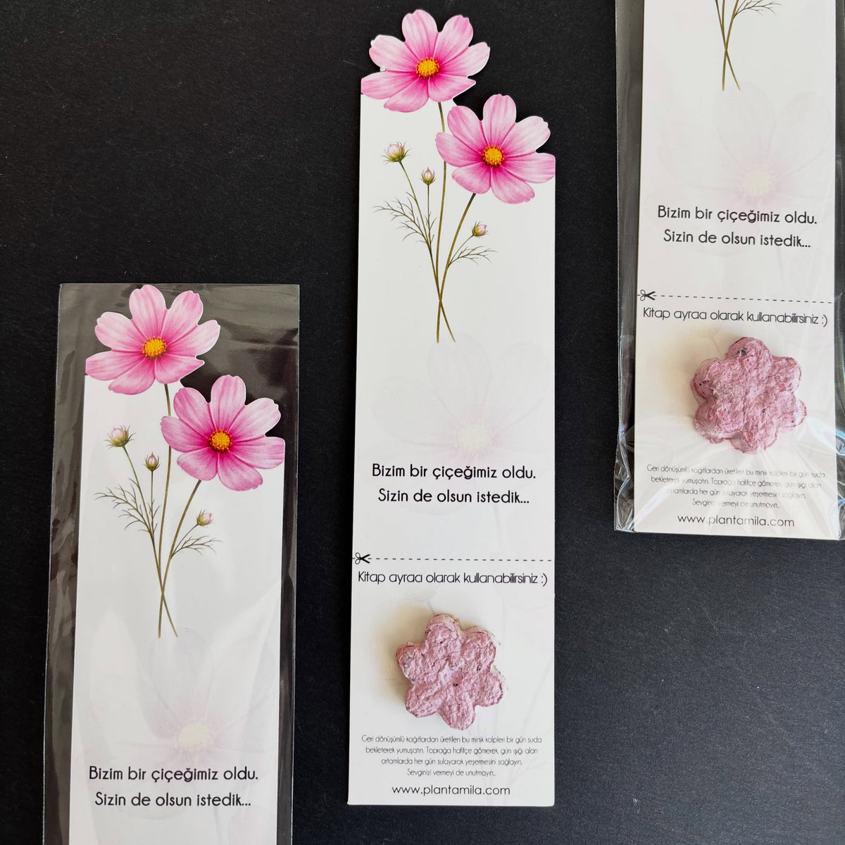 Plantamila - Özel Kesimli Tasarım Kitap Ayracı Tohumlu Kart