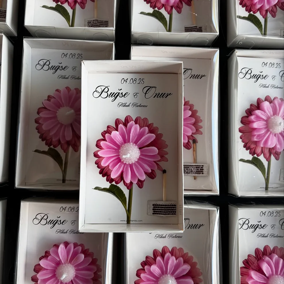 Plantamila - Pembe Papatya Hediyelik Mum