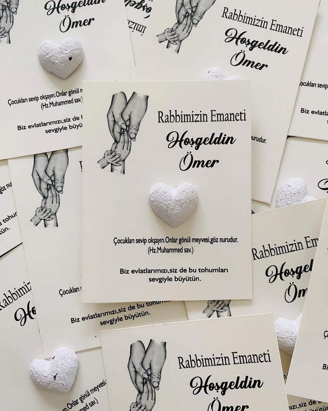 My Design - "Rabbimizin Emaneti" Yenidoğan Sade Tohum Kartı