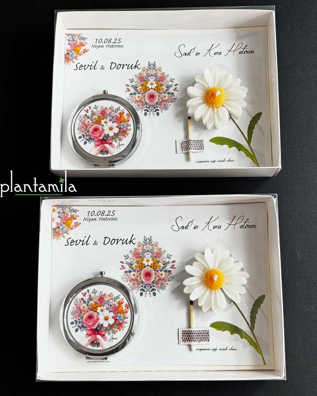 Plantamila - Ayna ve Mum Setli Kına Hatırası Paketi