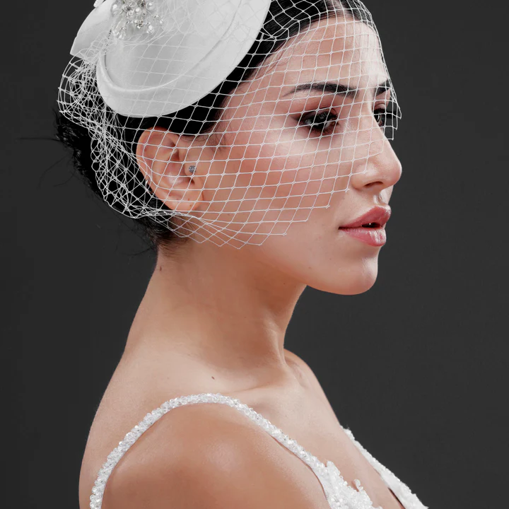 Gelinaksesuari - Vintage Fransız Stil Nikah Şapkası | 658