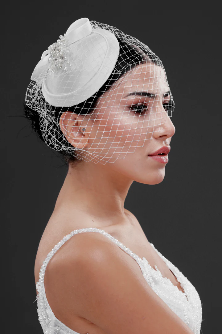 Gelinaksesuari - Vintage Fransız Stil Nikah Şapkası | 658