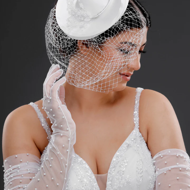 Gelinaksesuari - Vintage Fransız Stil Fascinator Şapka | 663