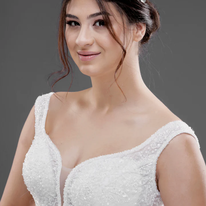 Gelinaksesuari - Minimal Kristal Yapraklı Gelin Saç Aksesuarı | 787